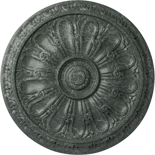Ekena Millwork Kirke Ceiling Medallion (Fits Canopies up to 3 3/4"), 15 3/4"OD x 5/8"P, Athenian Green Crackle CM16KIAGC - main